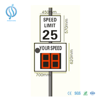 Настройте знаки скорости солнечного радара для управления дорожным движением